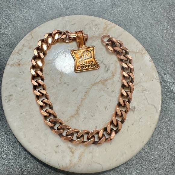 Jewelry - Vintage Bell Trading Sold Copper Curb Chain Link Bracelet